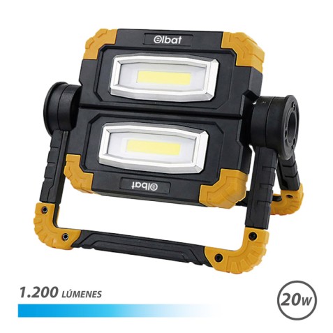 FOCO LED RECARGABLE 20W 1200LM LUZ...