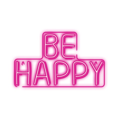 LAMPARA DECORATIVA NEON LED BE HAPPY...