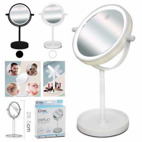 ESPEJO SOBREMESA CON LED 15CM URBAN...