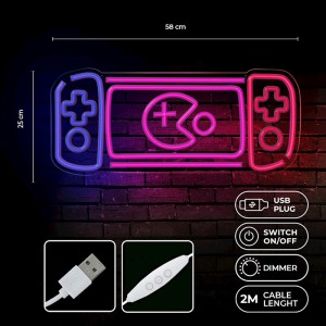 LAMPARA DECORATIVA NEON LED GAME...