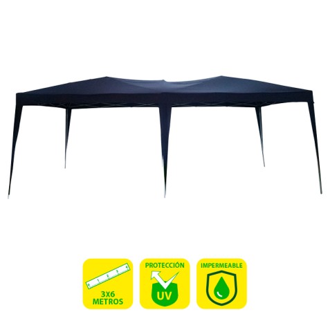 CARPA PLEGABLE ACERO 3X6 METROS AZUL...