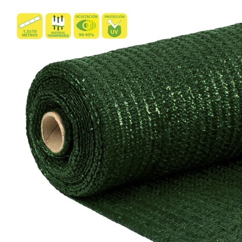 MALLA DE SOMBREO VERDE OSCURO 1.5X10...