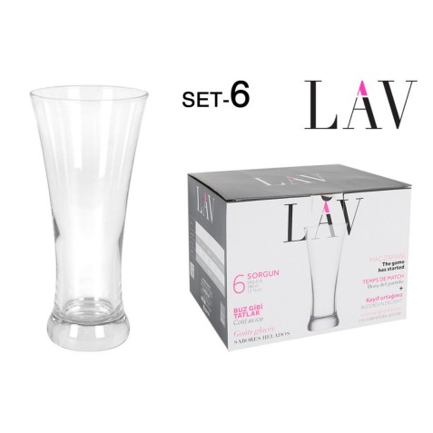 SET 6 VASOS DE CERVERZA 380CC SOR LAV
