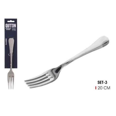 SET 3 TENEDORES MESA 2MM CLASSIC QUTTIN