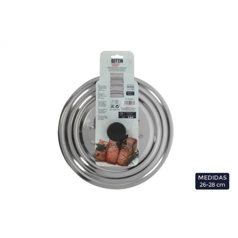 TAPA DE SARTEN ACERO INOX 26/28CM QUTTIN