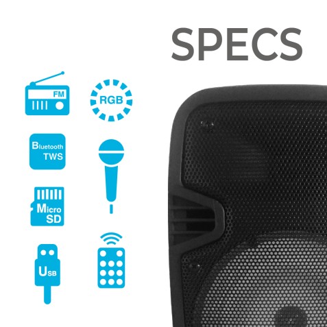 REACONDICIONADO ALTAVOZ KARAOKE 6.5"...