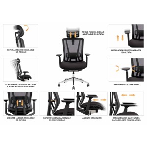 REACONDICIONADA SILLA OFICINA GAMA...