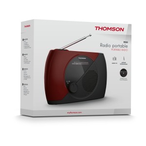 RADIO FM PORTATIL GRANATE/NEGRO RT353...