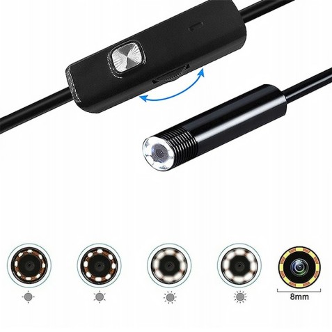 CAMARA ENDOSCOPICA 2METROS LENTE 8MM USB