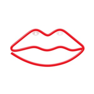 LAMPARA DECORATIVA NEON LED LABIOS FOREVER