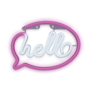 LAMPARA DECORATIVA NEON LED HELLO FOREVER
