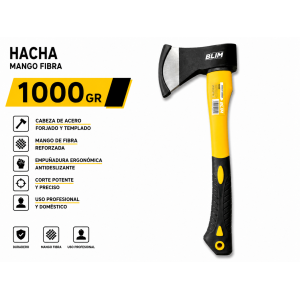 HACHA 1000GR MANGO FIBRA BLIM
