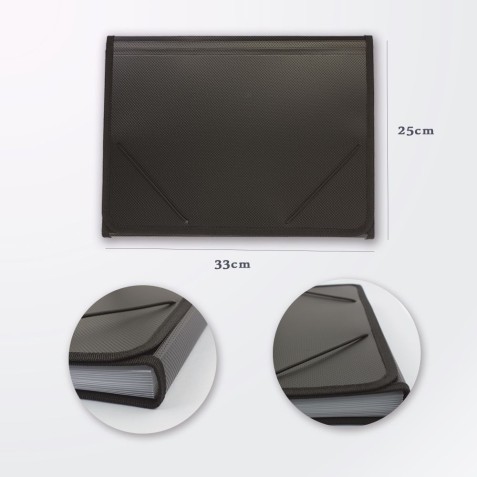 CARPETA PLÁSTICA CON FUELLE A4 KEYZO