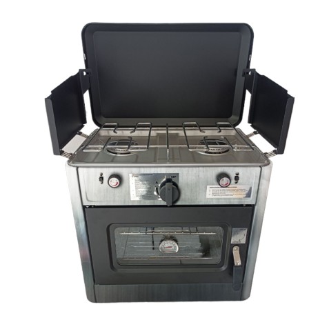 COCINA 2 FUEGOS CON TAPA + HORNO DE...