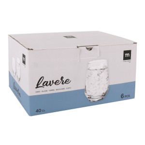 SET 6 VASOS CRISTAL 400CC LAVERE LA...