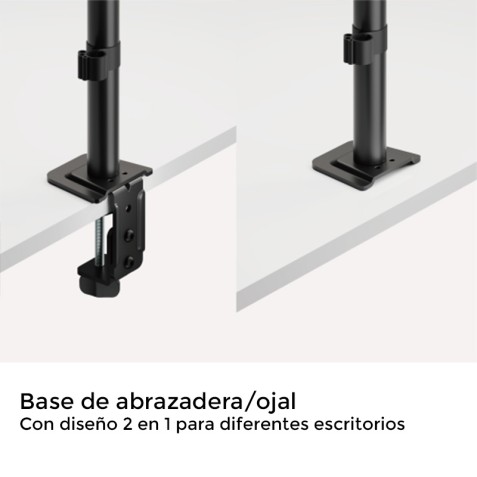 SOPORTE DE MESA 1 MONITOR 17"-32" CROMAD