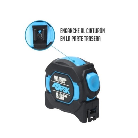 FLEXOMETRO SERIE HQ. 8MX25MM DOBLE...