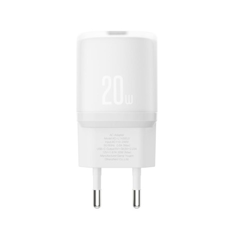 CARGADOR RAPIDO USB-C 20W L143 BLANCO XO