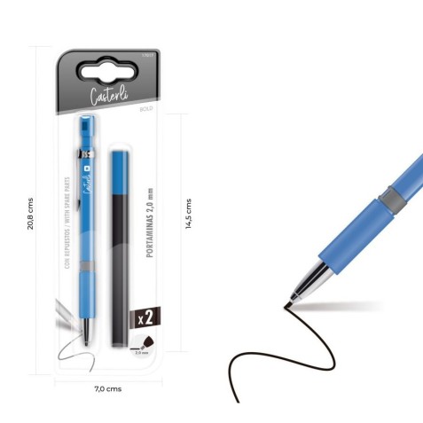 PORTAMINAS 2.0MM CON REPUESTOS CASTERLI