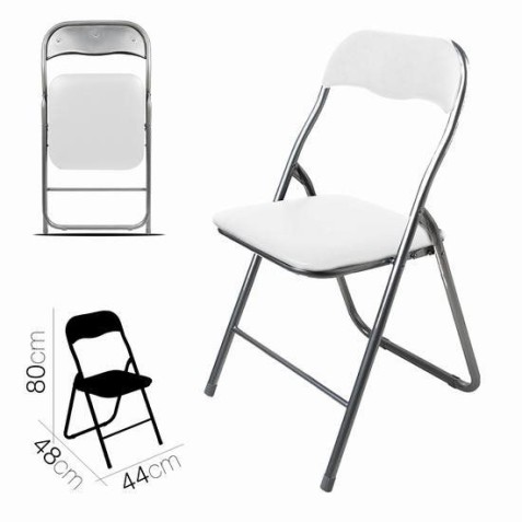 SILLA PLEGABLE BLANCA ACOLCHADA URBAN...