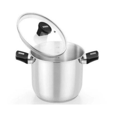 OLLA DE ACERO INOX CON TAPA DE...