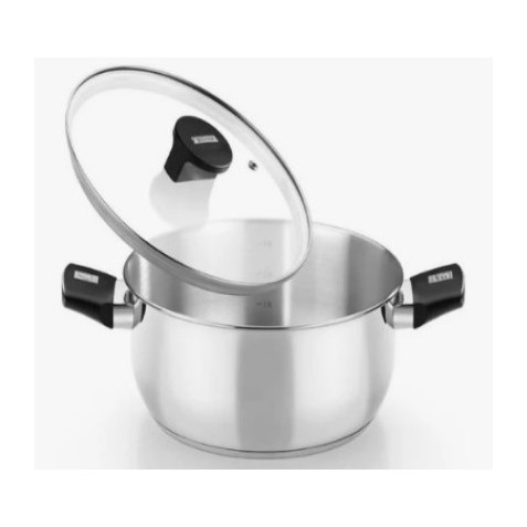 CACEROLA ACERO INOX CON TAPA VIDRIO...