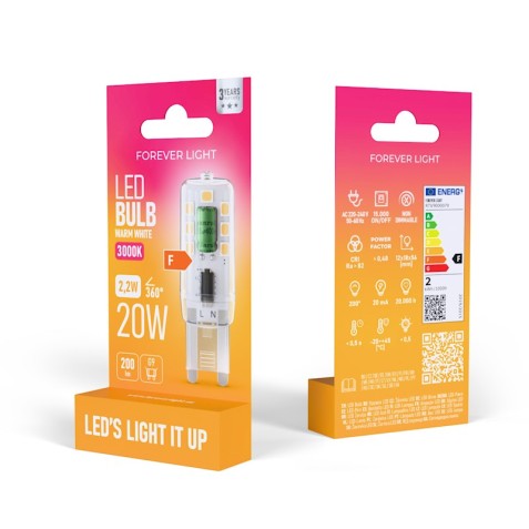 BOMBILLA LED G9 2.2W 200 LUMEN LUZ...