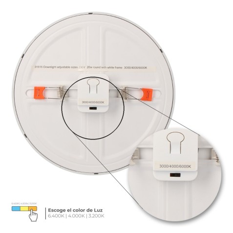 DOWNLIGHT LED 20W PLATA | REGULABLE...