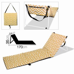 COLCHONETA ABATIBLE ZIGZAG AMARILLA 170X54X35CM
