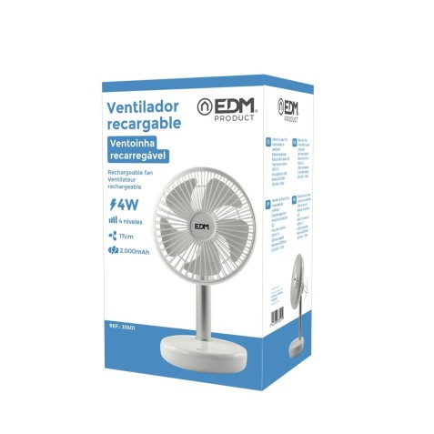 VENTILADOR SOBREMESA RECARGABLE...