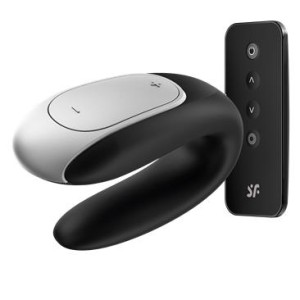 VIBRADOR PARA PAREJAS DOUBLE FUN CON APP Y MANDO NEGRO SAFISFYER