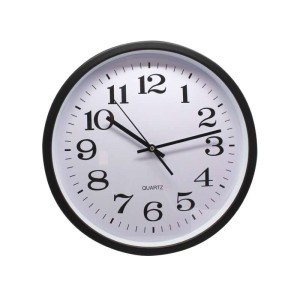 RELOJ OFICINA 35CM ALUMINIO NEGRO...