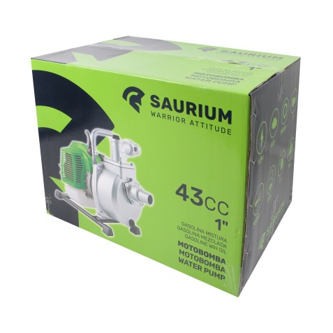 MOTOBOMBA GASOLINA 43CC 2 TIEMPOS 1"...