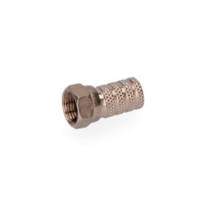 CONECTOR "F" MACHO PARABOLICA METALICO RETRACTILADO