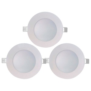 SET 3 DOWNLIGHT EXTRAPLANO REDONDO 8W 4000K SEVEN ON