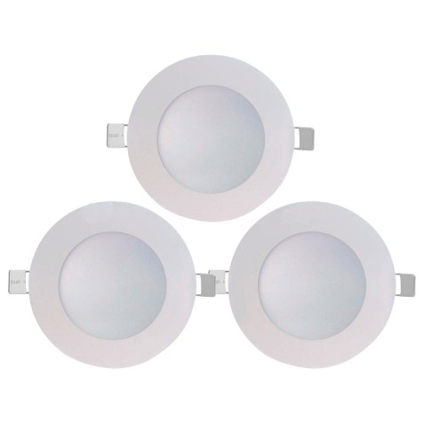 SET 3 DOWNLIGHT EXTRAPLANO REDONDO 8W...