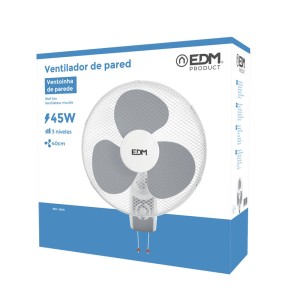 VENTILADOR PARED BLANCO 45W Ø ASPAS...