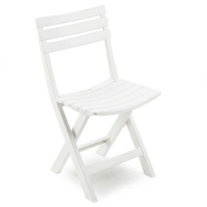 SILLA PLEGABLE DE RESINA BIRKI BLANCA...