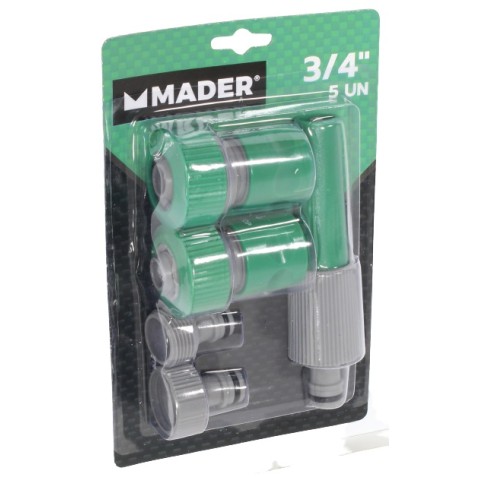 SET 5 ACOPLES PARA MANGUERA 3/4 MADER
