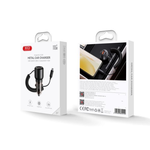 CARGADOR COCHE 2USB 65W+45W CON CABLE...