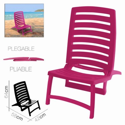 SILLA DE PLAYA PLEGABLE RIO FUCSIA...