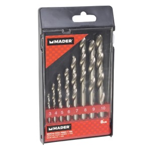 JUEGO 8 UND BROCAS HSS PARA METAL MADER