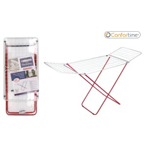 TENDEDERO METALICO 18 METROS BLANCO Y ROJO BERMEO CONFORTIME
