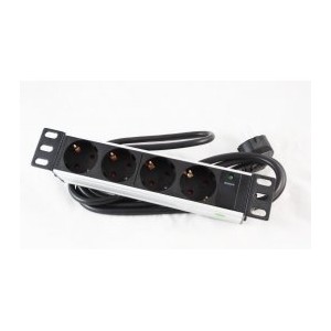 REGLETA PDU RACK 10" 4 TOMAS ALUMINIO