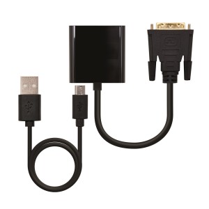 CONVERTIDOR DVI 24+1 MACHO A VGA...