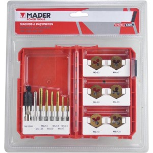 JUEGO MACHOS Y COJINETES 13PCS MADER