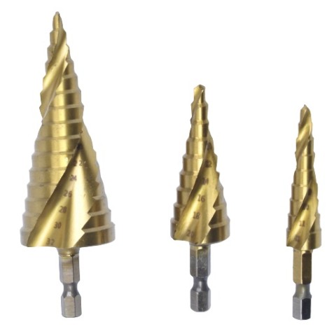 JUEGO DE BROCAS ESCALONADAS 3 PCS MADER