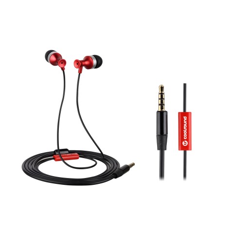 AURICULAR + MICROFONO POWERBASS ROJO...