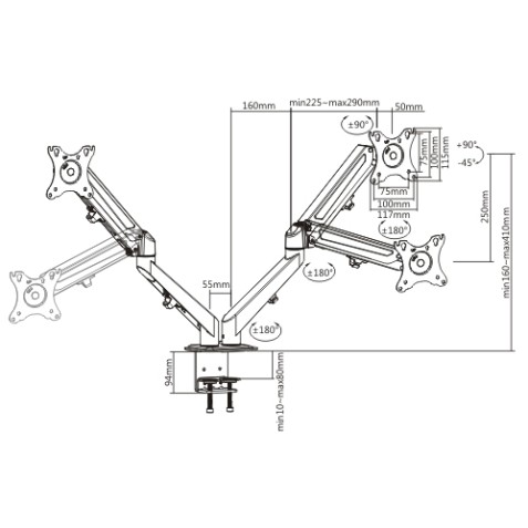 REACONDICIONADO SOPORTE DE MESA 2...
