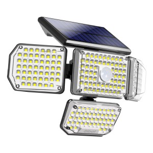 FOCO SOLAR CUÁDRUPLE CON SENSOR 430LM...